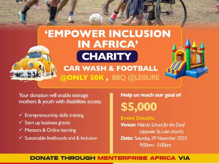 Menterprise Africa to crown 30-day fundraising campaign with charity activities on November 29